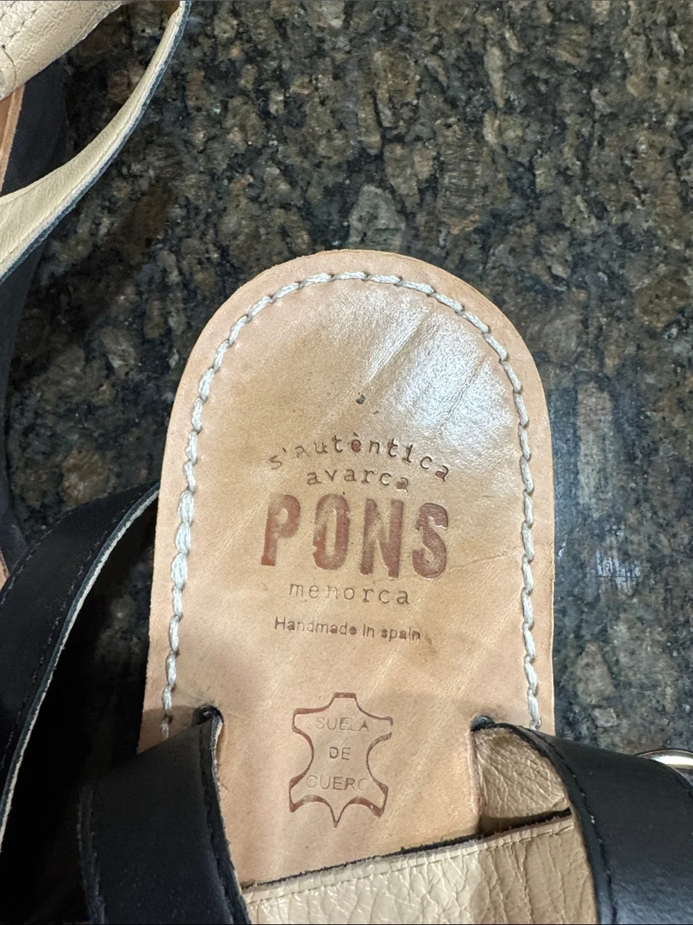Black and Tan Women’s Leather Sandals